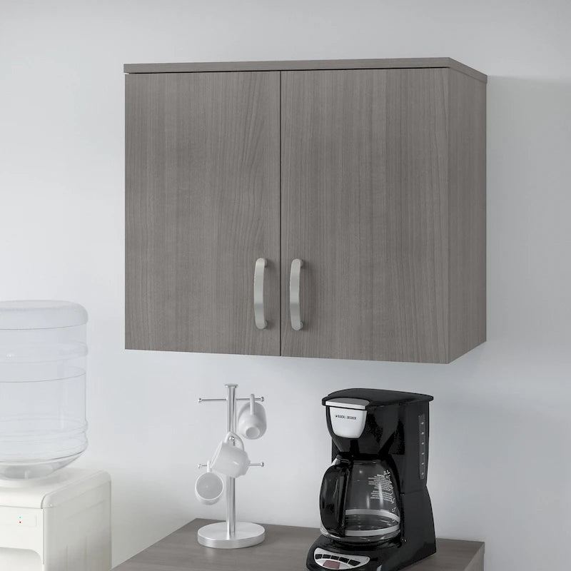 Wall Mounted Storage Cabinet with Doors and Adjustable Shelves
