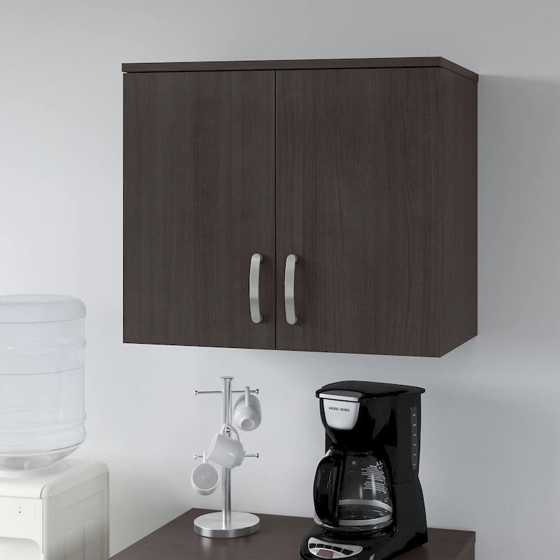 Wall Mounted Storage Cabinet with Doors and Adjustable Shelves