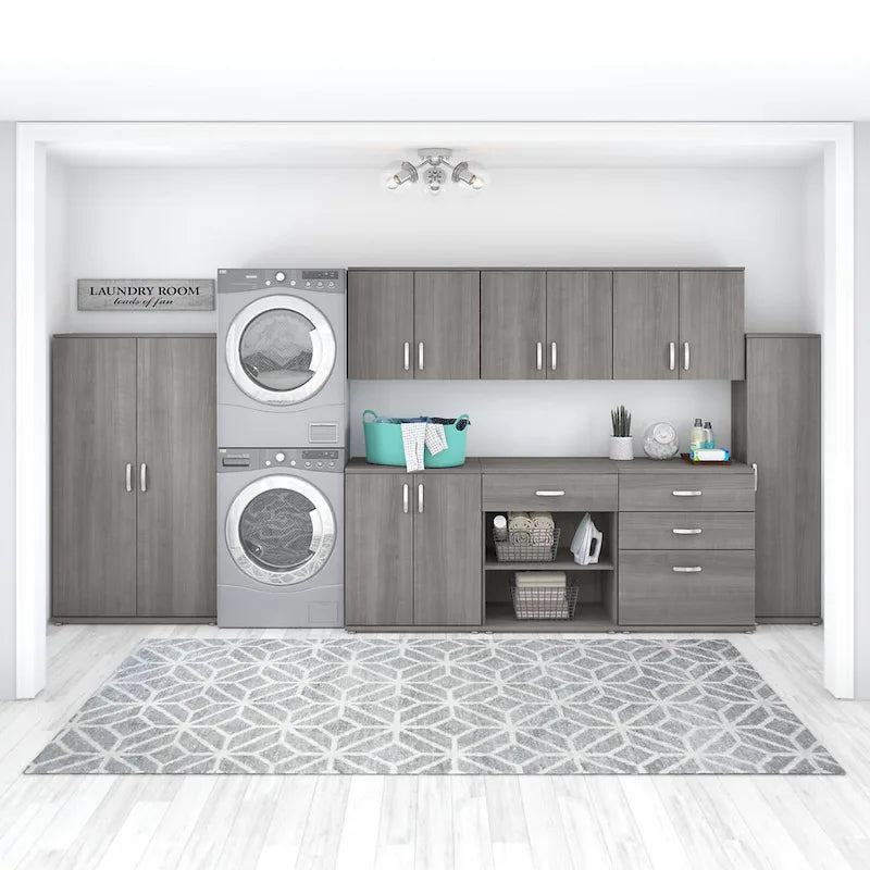 Wall Mounted Storage Cabinet with Doors and Adjustable Shelves