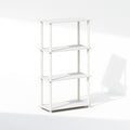 4-Tier Multipurpose Shelf Display Rack and Bookcase, White