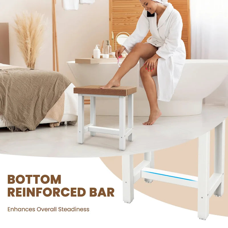 18 x 12 Heavy Duty HDPE Waterproof Shower Bench Spa Bath Stool