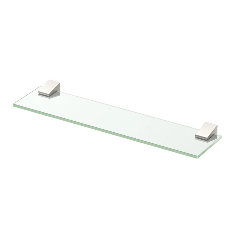 20-Inch Clear Glass Bathroom Shelf