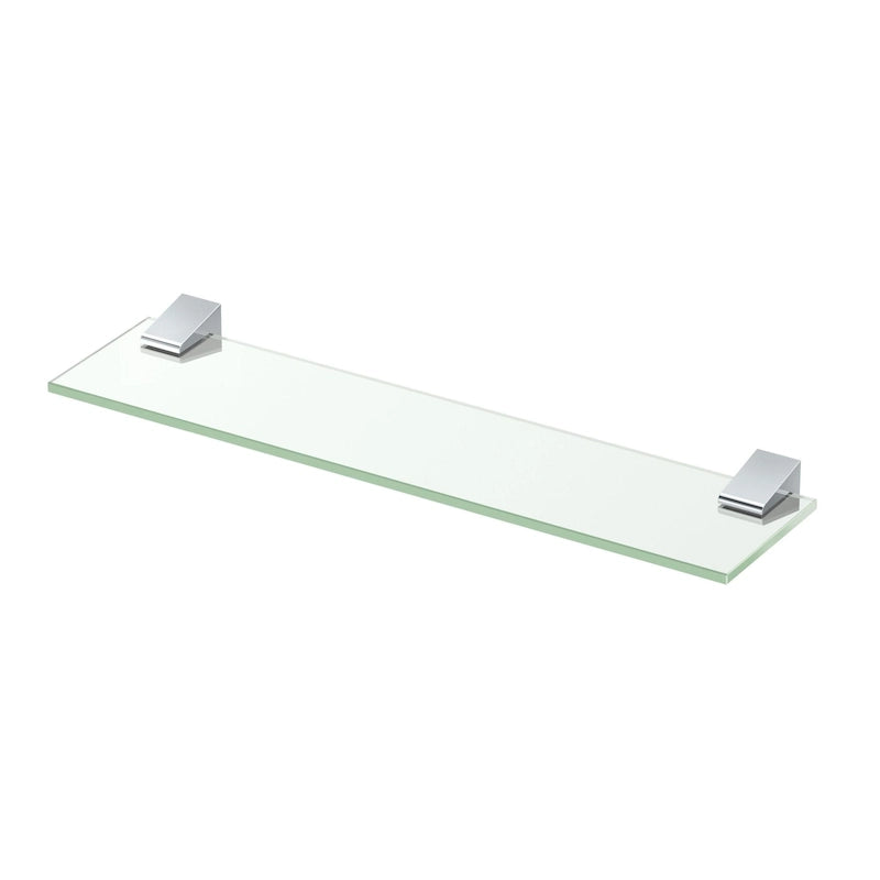 20-Inch Clear Glass Bathroom Shelf