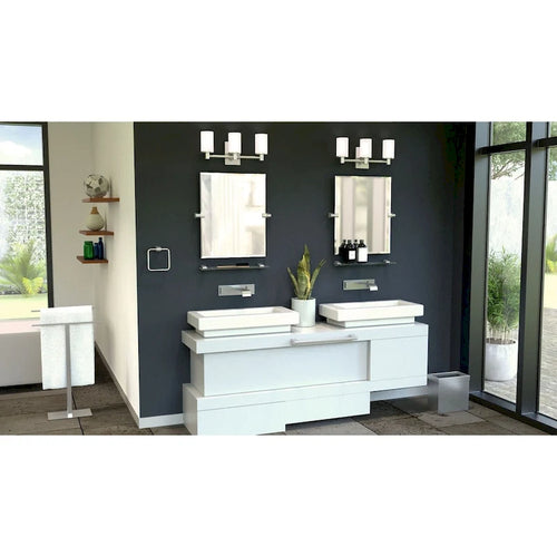 20-Inch Clear Glass Bathroom Shelf