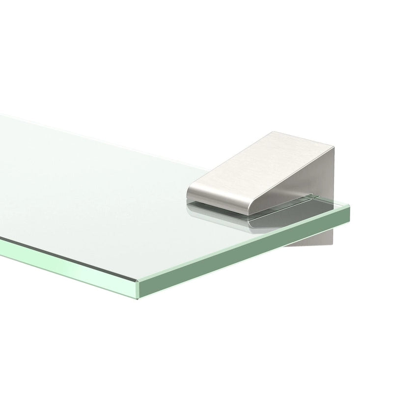 20-Inch Clear Glass Bathroom Shelf
