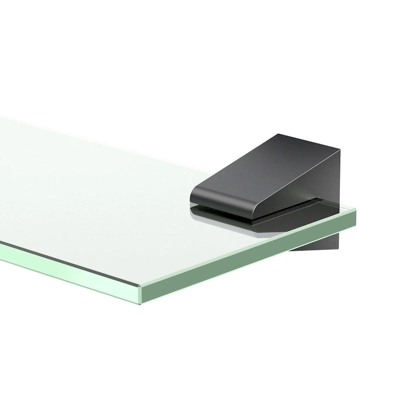 20-Inch Clear Glass Bathroom Shelf