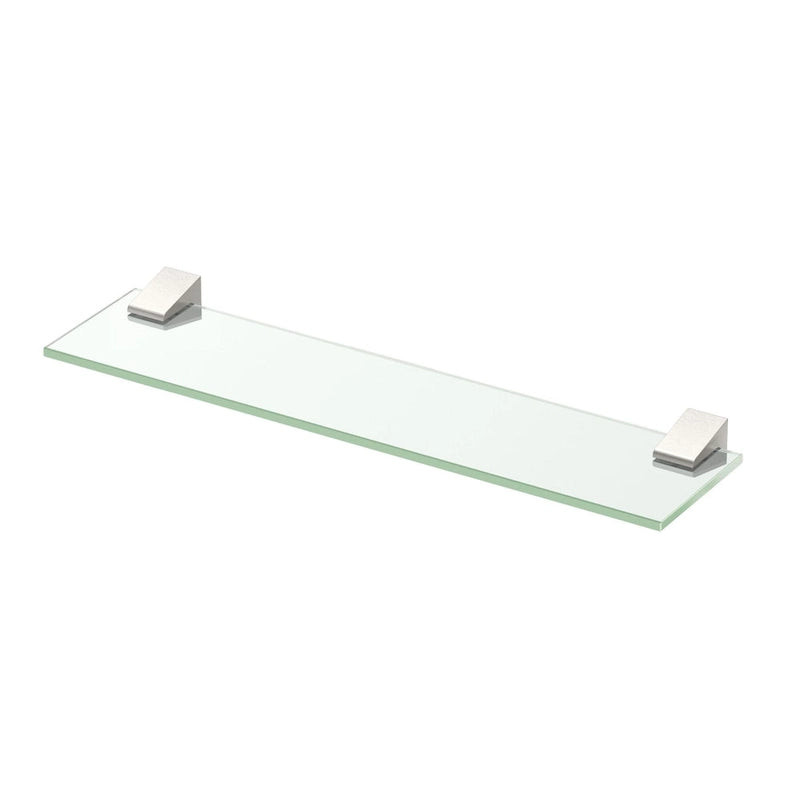 20-Inch Clear Glass Bathroom Shelf