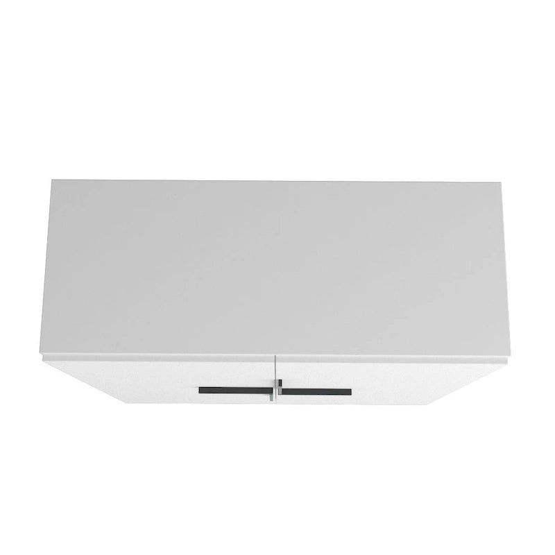 Modernes niedriges Mid-Century-Schrankelement mit 4 Türen und 4 Regalböden