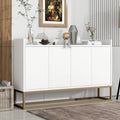 Buffet moderne blanc avec pieds dorés