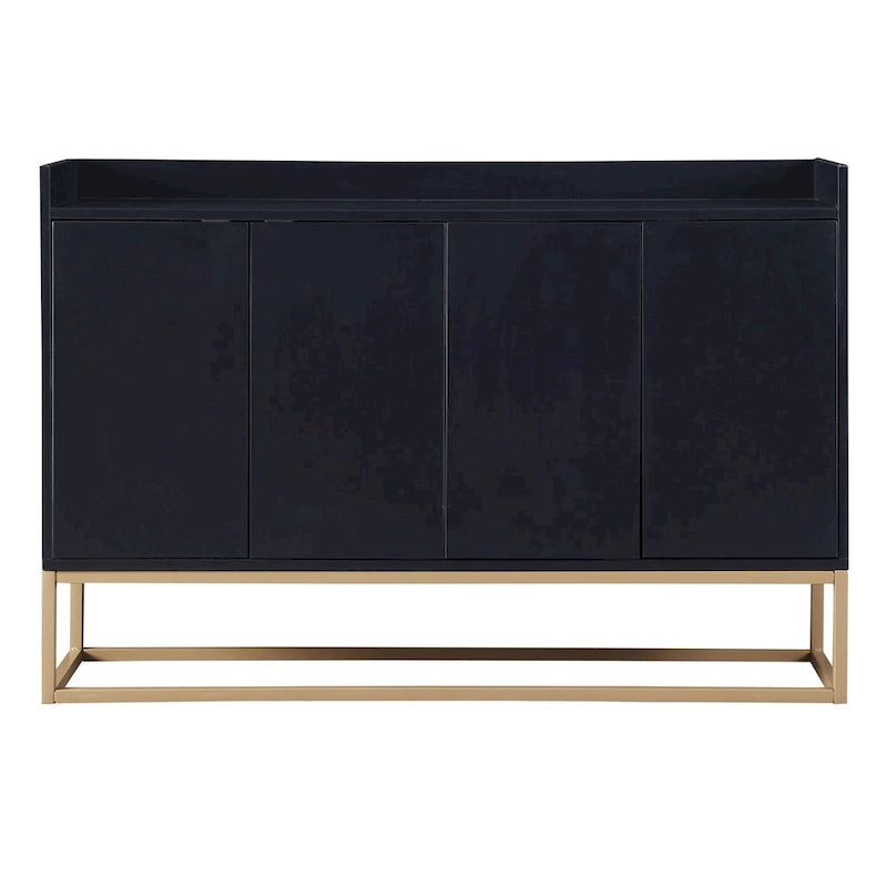 Modern White Sideboard Buffet Cabinet with Gold Legs