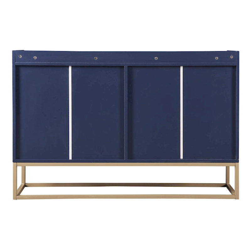 Buffet moderne blanc avec pieds dorés