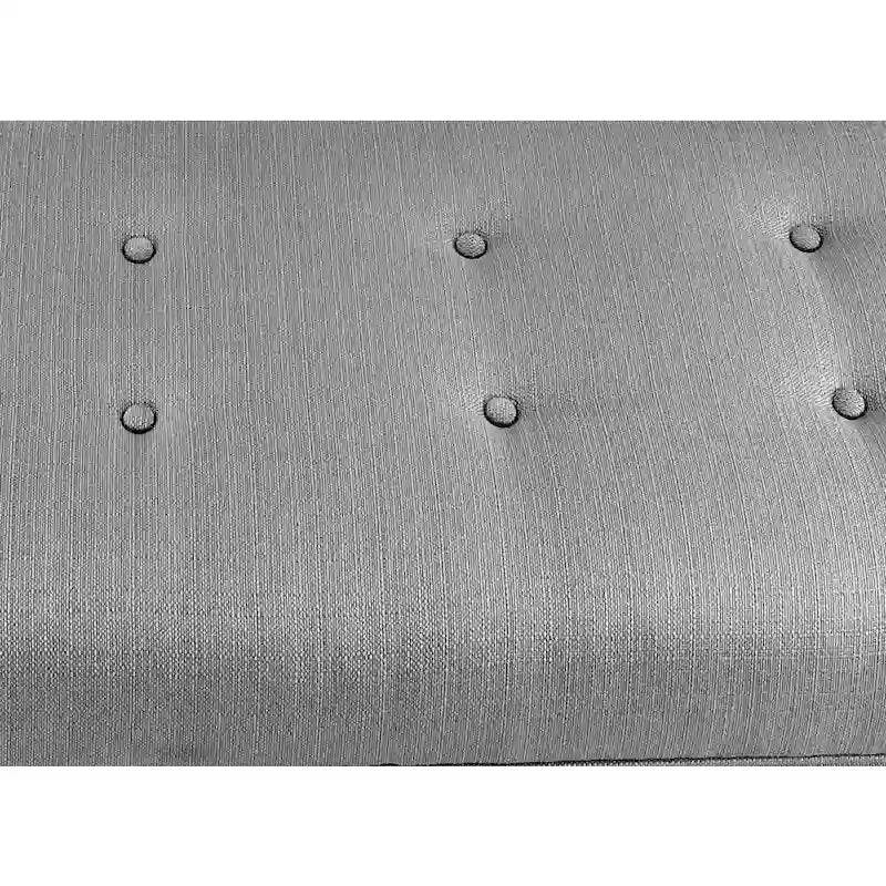 Dark Grey Button Tufted Shoe Storage Bench with Divided Slots, Holds 18 Pairs