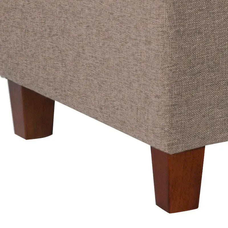 Textured Fabric Upholstered Tufted Wooden Bench with Hinged Storage - 18H x 40W x 18L