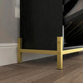 Modern Slim Shoe Cabinet with 3 Flip Drawers & Open Shelves