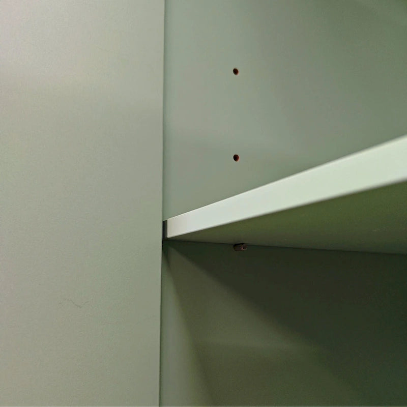 4 Door Intaglio Storage Cabinet with Pine Legs, White Minimalist