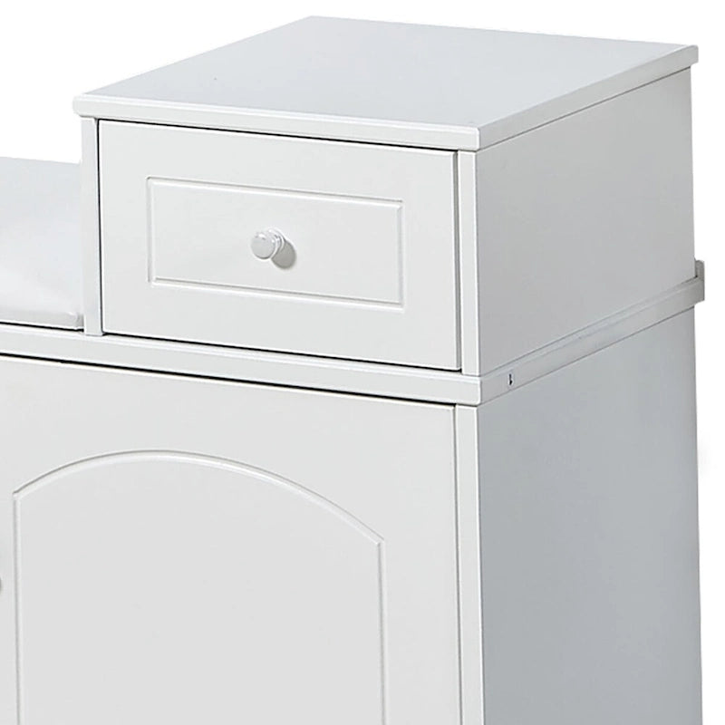 Panca contenitore moderna in legno con cuscino imbottito in spugna ignifuga e rivestimento in PU