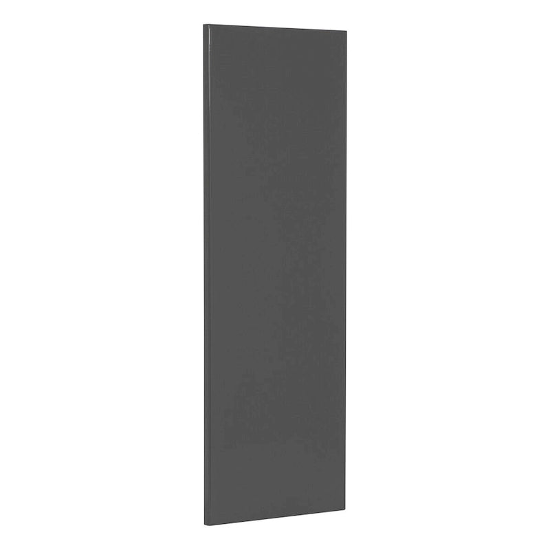 Panneau d’extrémité mural gris pour meuble avec chant, 12 x 30