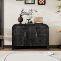 47.2W Retro Minimalist Sideboard with Gold Handles and Adjustable Shelves