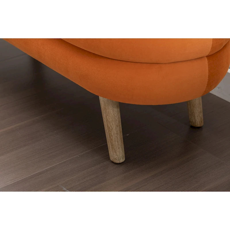 Upholstered Bedroom Storage Bench with Wood Legs