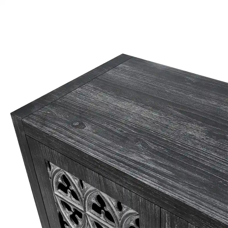 Hollow Four-Door American Country Storage Cabinet