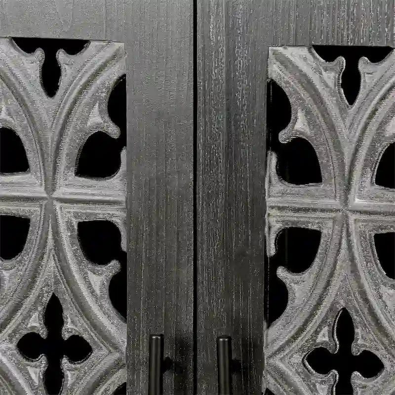 Hollow Four-Door American Country Storage Cabinet