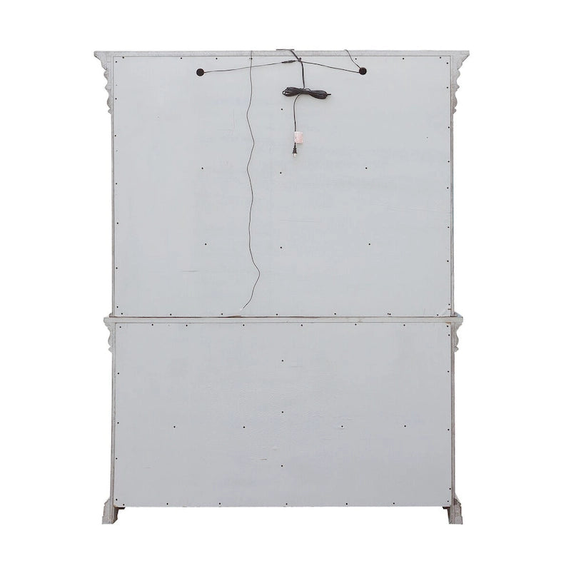 Farmhouse Dining Server and Hutch with Glass Doors, 19.02W x 49.13H x 65.98D