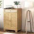 Coffee Bar Storage Cabinet with Drawer and Barn Doors