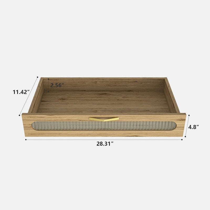 Coffee Bar Storage Cabinet with Drawer and Barn Doors