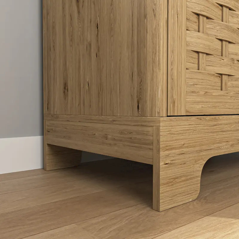 Coffee Bar Storage Cabinet with Drawer and Barn Doors