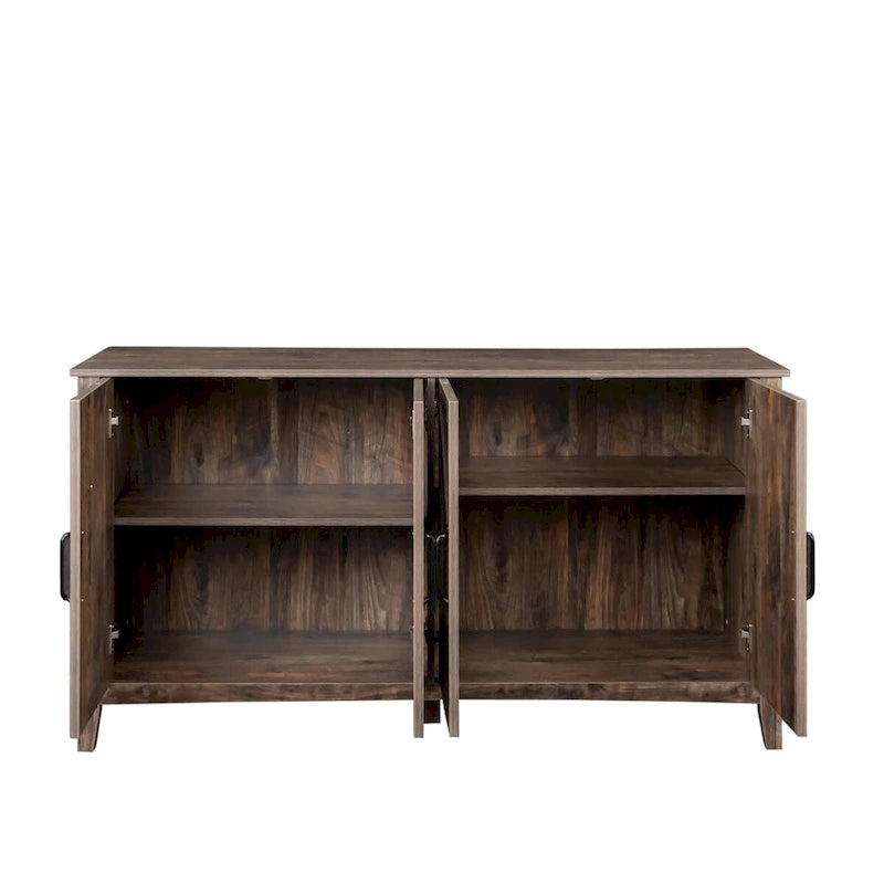 Credenza indipendente con 4 ante e 4 ripiani aperti