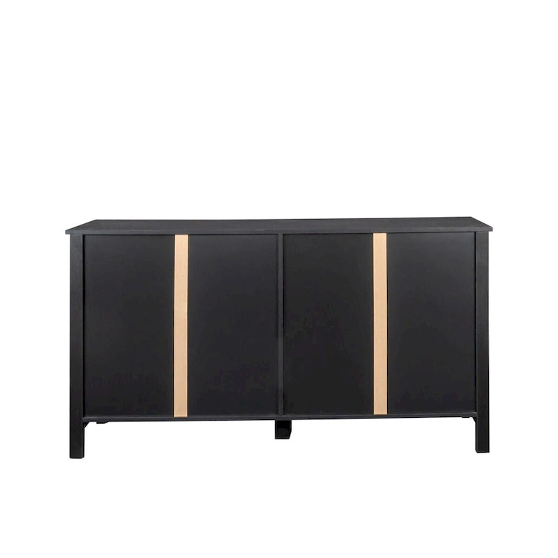 Credenza indipendente con 4 ante e 4 ripiani aperti
