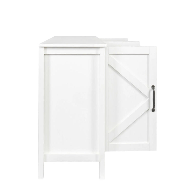 Credenza indipendente con 4 ante e 4 ripiani aperti