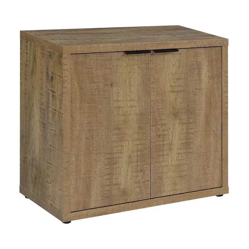 Mango Finish 2 Door Accent Cabinet with Adjustable Shelves