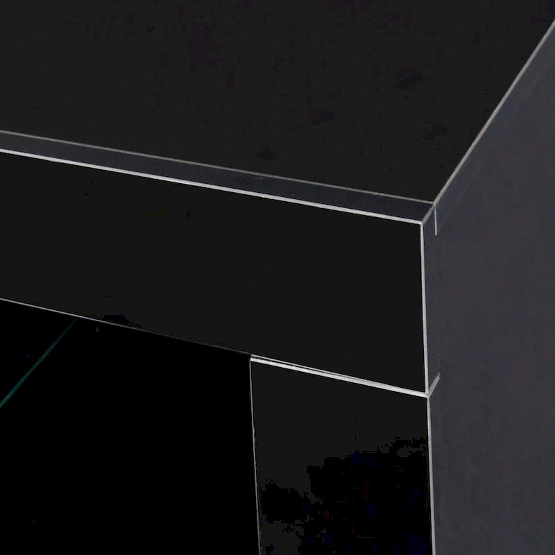 LED Light Kitchen Sideboard Cupboard with Drawer and 1 Door, High Gloss