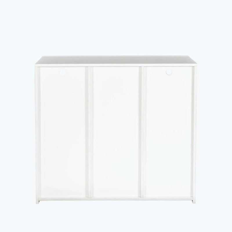 LED Light Kitchen Sideboard Cupboard with Drawer and 1 Door, High Gloss