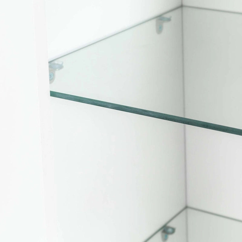 LED Light Kitchen Sideboard Cupboard with Drawer and 1 Door, High Gloss