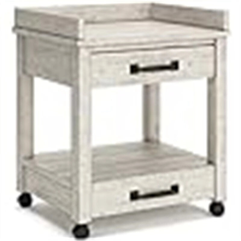 Industrial Rolling Printer Stand with Storage, Outlets and USB Ports