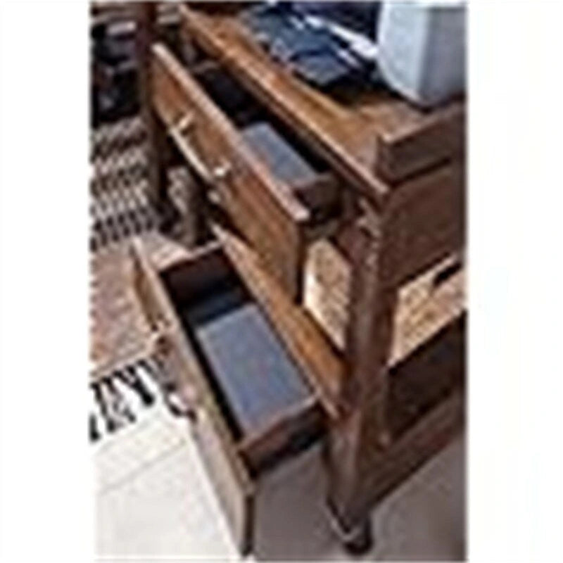 Industrial Rolling Printer Stand with Storage, Outlets and USB Ports