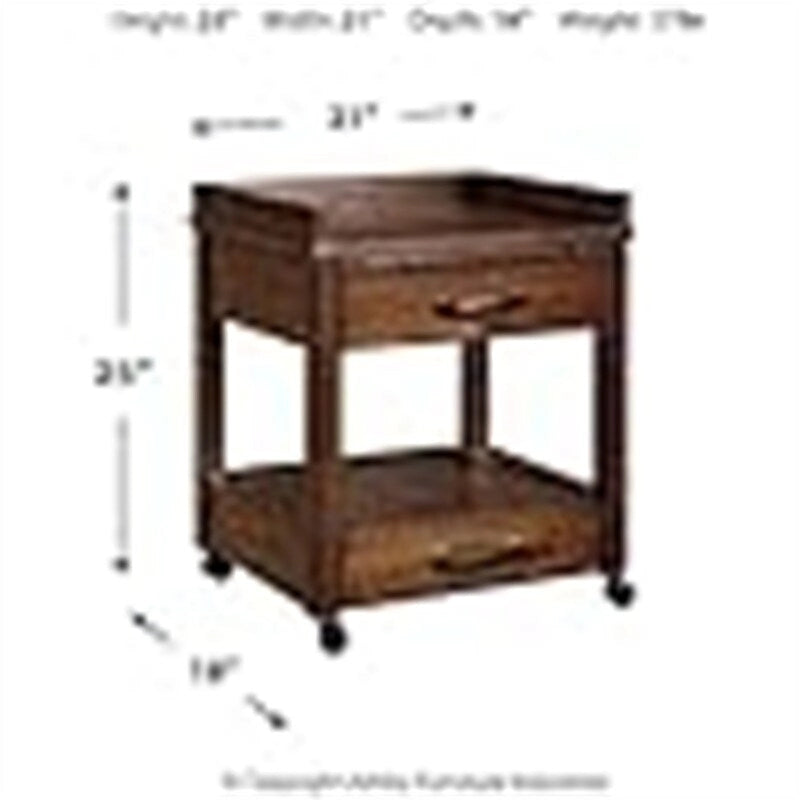Industrial Rolling Printer Stand with Storage, Outlets and USB Ports