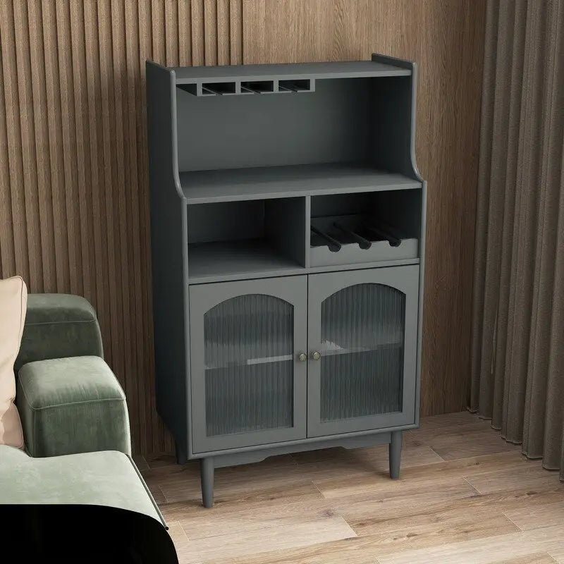 Modern Wine Cabinet Sideboard with Wine and Glass Racks