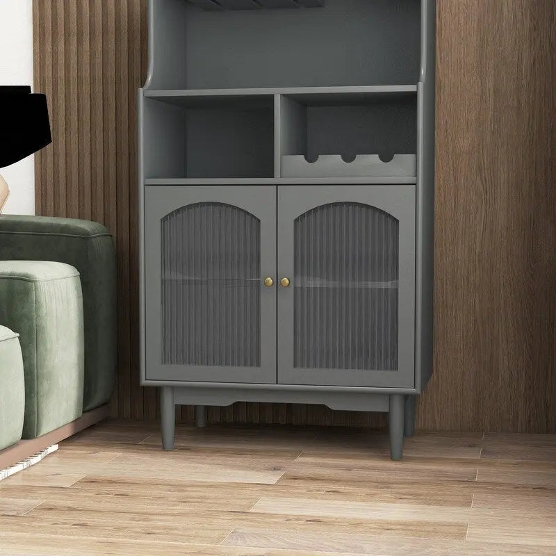 Modern Wine Cabinet Sideboard with Wine and Glass Racks