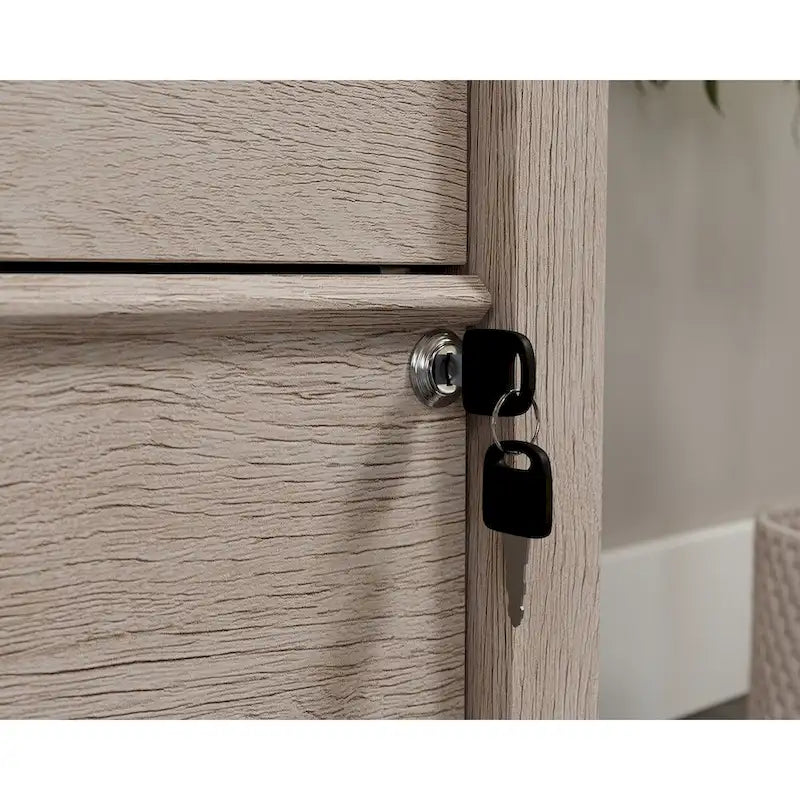 2-Drawer Lateral File Cabinet with Lock, Oak Finish