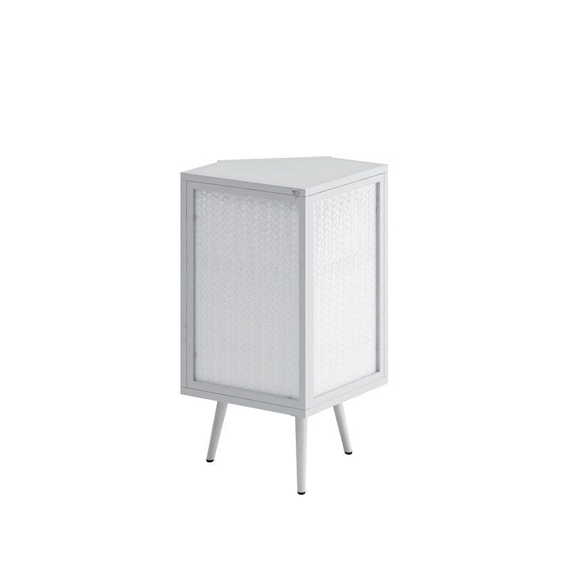 Modern Bathroom Corner Storage Cabinet with Glass Doors