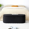 End-of-Bed Sherpa Upholstered Storage Bench Ottoman