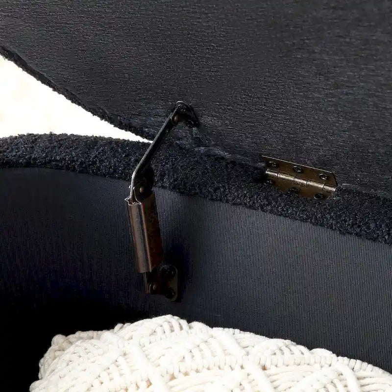 End-of-Bed Sherpa Upholstered Storage Bench Ottoman